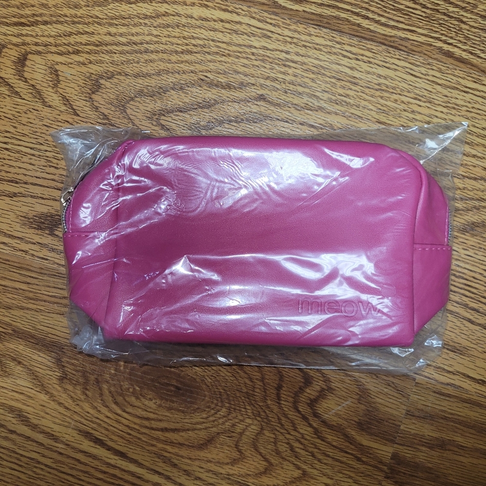 Cat Lady Box Pink Meow Cosmetic Bag